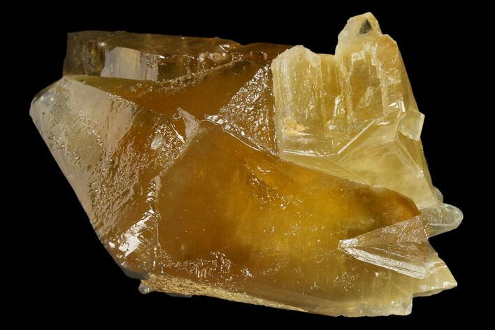Lustrous, Golden Calcite Crystals - Morocco #115189